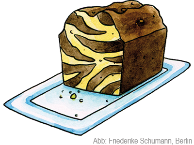 Zebrakuchen im Kasten