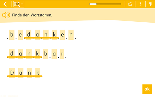 Wortbaustein Uebung 1