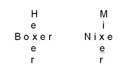 Idee zum Buchstaben der Woche x