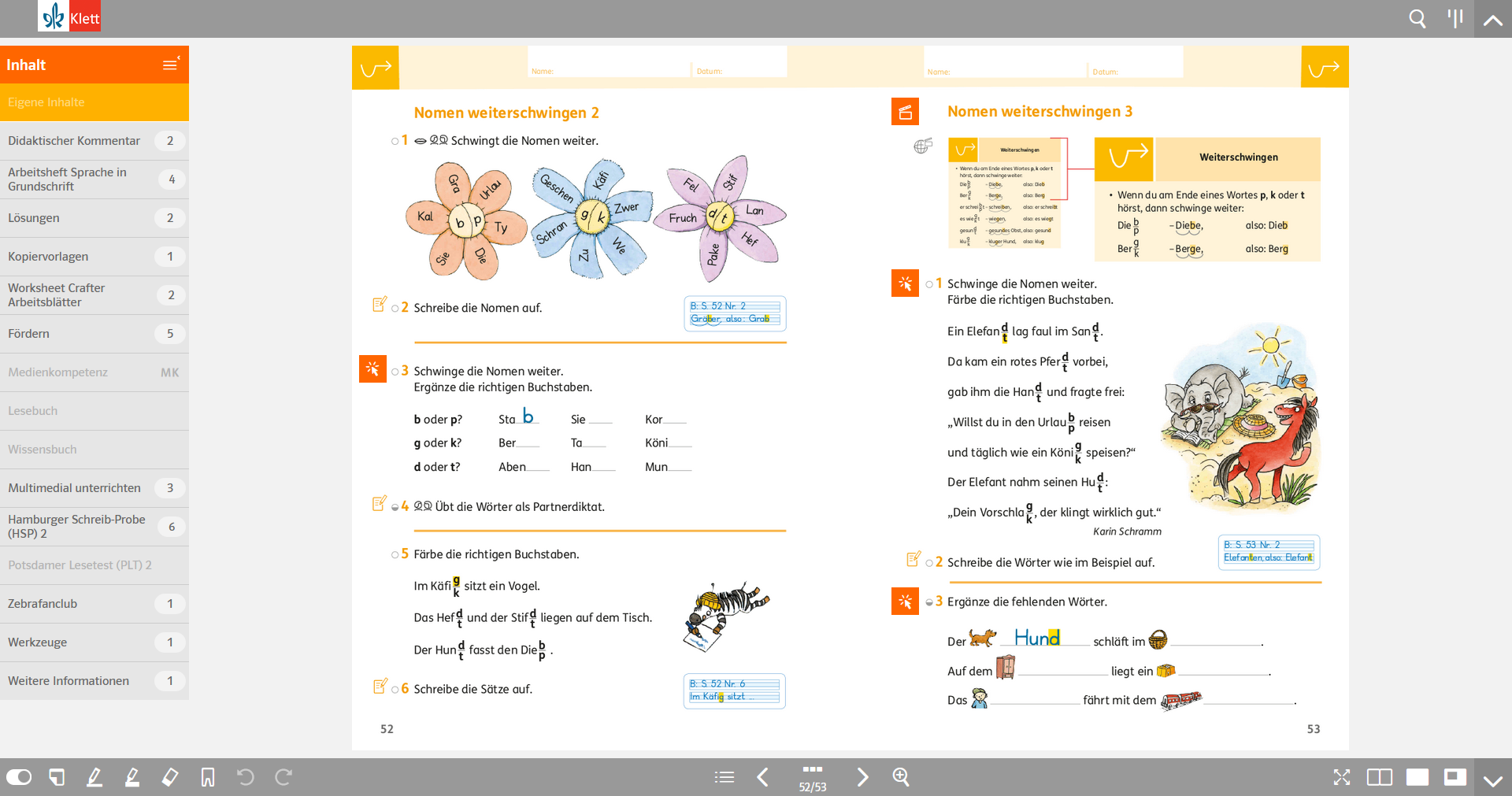 Zebra Digitaler Unterrichtsassistent Screenshot