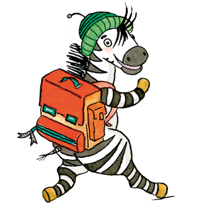 Zebra mit Ranzen