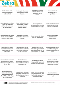 Zebra Achtsamkeitsadventskalender Analog