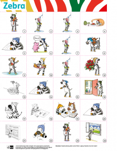 Zebra Achtsamkeitsadventskalender Analog