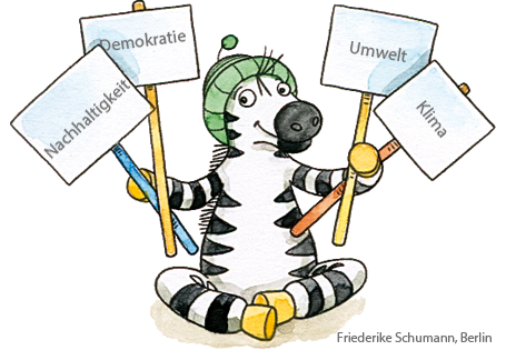 Franz for Future Zebra und die Nachhaltigkeit