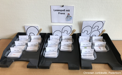 Materialaufbereitung_Lesezuordnungskarten Lesezuordnungskarten Zebra Franz Abenteuer differenzierte Lesetexte Klasse 1