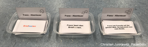Materialsatz_Lesezuordnungskarten_Vorbereitung Lesezuordnungskarten Zebra Franz Abenteuer differenzierte Lesetexte Klasse 1