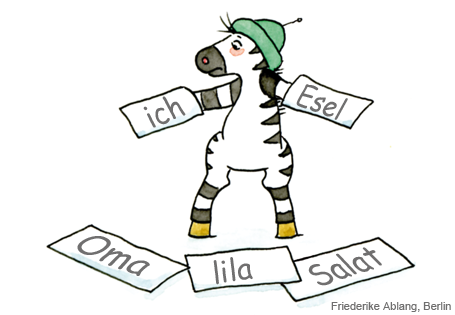 Wörter sammeln für einen Modellwortschatz zum Zebra Buchstabenheft Plus
