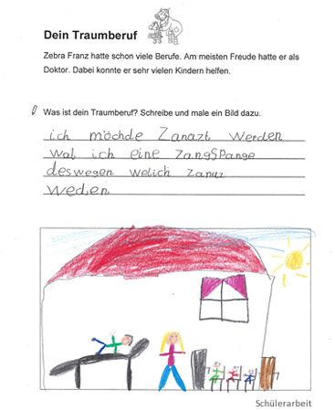 Zusätzliche Lesetexte Zebra Schülerarbeit zu Dein Traumberuf