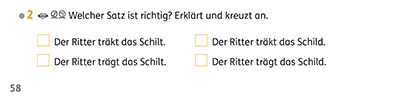 Gemeinsam über Rechtschreibung nachdenken (AH Sprache 2, S. 58)