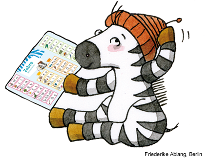 Franz Zebra Schreibtabelle Schulanfang