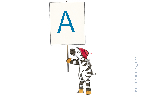 Buchstabeneinführung mit Zebra