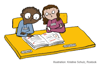 Tandem-Lesen mit Trainer und Sporler