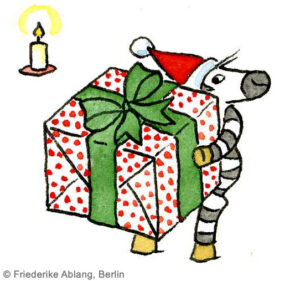 Winter Weihnachten Ideen mit Franz Zebra