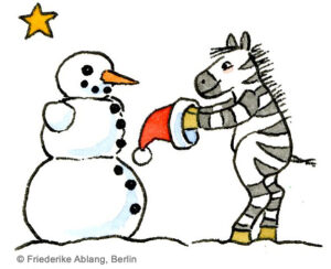 Winter Weihnachten Ideen mit Franz Zebra