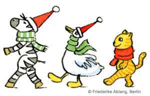 Winter Weihnachten Ideen mit Franz Zebra