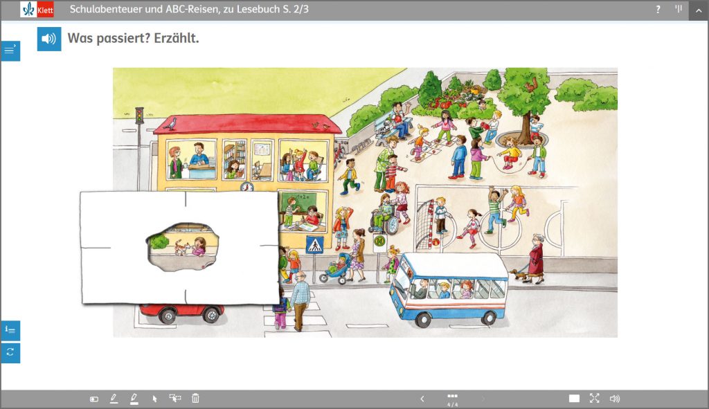 Wimmelbild als interaktives Tafelbild Zebra 1 Digitaler Unterrichtsassistent interaktives Tafelbild Wimmelbild