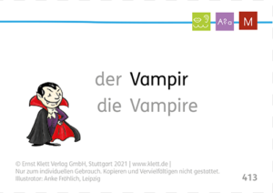 271018_GWS_Kartei_Wortkarte_Vampir Fresch-Kartei zum Grundwortschatz, Karte Vampir