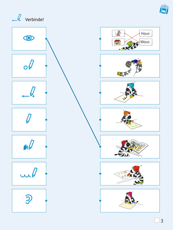 Zebra Vorkurs Aufgabenpictogramme kennenlernen