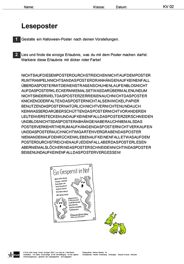 Zebrafanclub_Halloween_Leseposter Halloween mit Fresch-Strategien, Leseposter