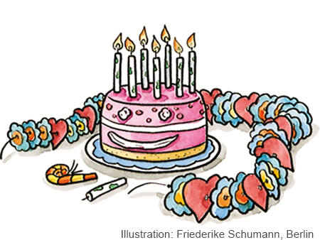 Franz Zebra feiert Geburtstag
