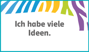 Zebrafanclub_Affirmationskarte_Ideen Zebrastarke Affirmationen - Ich habe viele Ideen.
