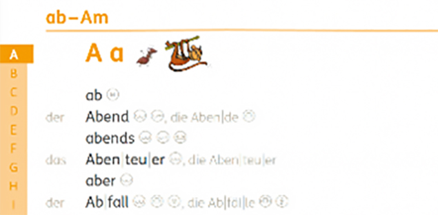 Zebrafanclub-RichtigschreibenmitStrategien-AuszugwoerterbuchKl2 Auszug Bilderwörterbuch Klasse 2