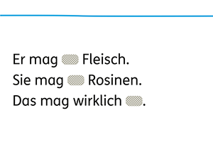 Fresch-Kartei zum Grundwortschatz, Rueckseite mit Textluecke
