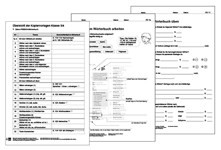 Zebra Fresch Wörterbuch Kopiervorlagen