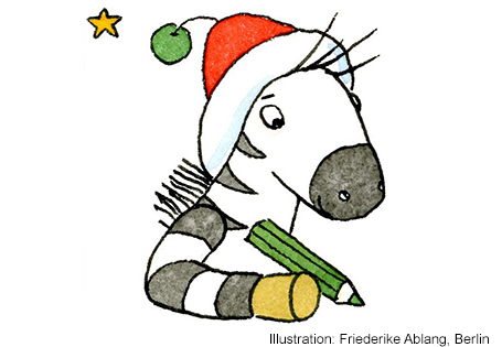 Zebra Franz Tattoos für den Adventskalender
