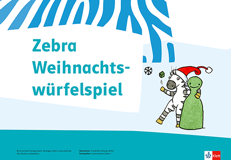 Genaues Lesen trainieren im Advent mit dem Zebra Weihnachtswürfelspiel