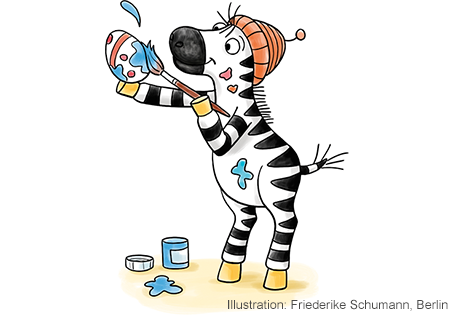 Oster-Leserätsel mit Zebra Franz in verschiedenen Schwierigkeitsstufen