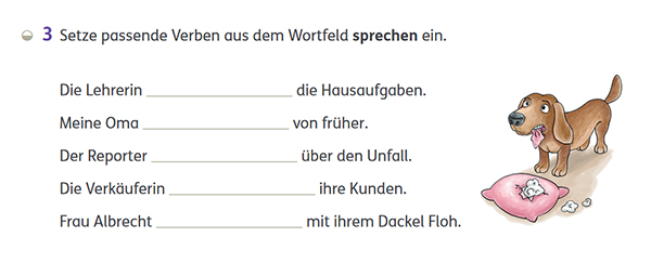 Zebra_270982_AHSprache_4_S58_2 Zebra Arbeitsheft Sprache 4 - Einsetzen von Wörtern eines Wortfeldes