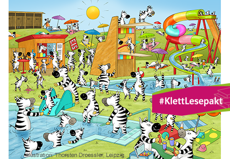 Eine Lesespurgeschichte zu Zebras Wimmelbild Sommer für die Klassen 1–4