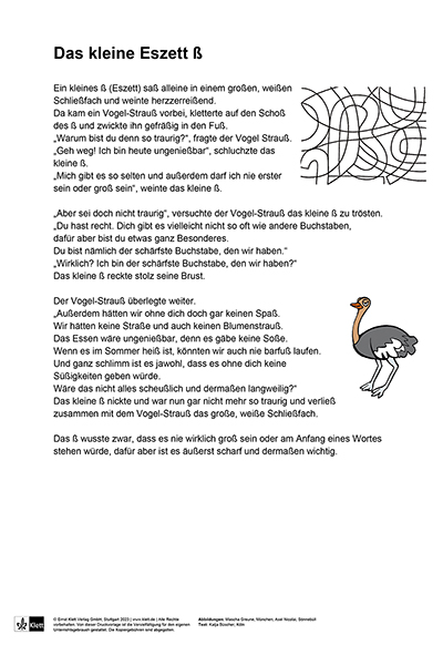 Buchstabe der Woche ß Vorlesegeschichte