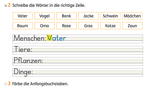 Rechtschreibstrategie Gross oder klein? bei Großschreibung von Nomen anwenden