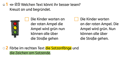 Rechtschreibstrategie Gross oder klein? bei Großschreibung im Satzkontext