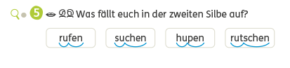 Den Schwa-Laut in der zweiten Silbe hören im Zebra Arbeitsheft Sprache 2 2024