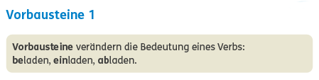 Der Begriff Vorbaustein im Zebra Arbeitsheft Sprache 2 2024