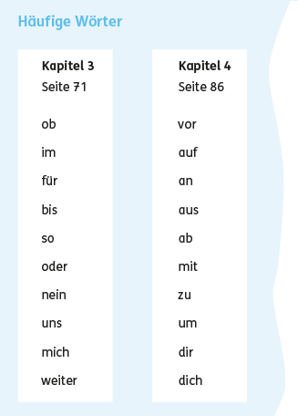 Einleger zu Häufigen Wörtern im Zebra Arbeitsheft Sprache 2 2024