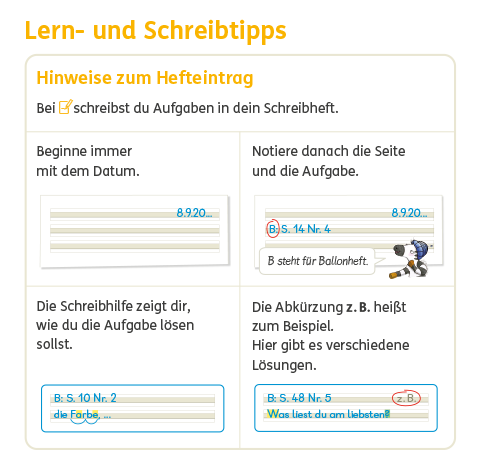 Den Schwa-Laut in der zweiten Silbe hören im Zebra Arbeitsheft Sprache 2 2024