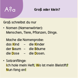 Tippkarte Strategie Groß oder klein? im Zebra Arbeitsheft Sprache 2 2024