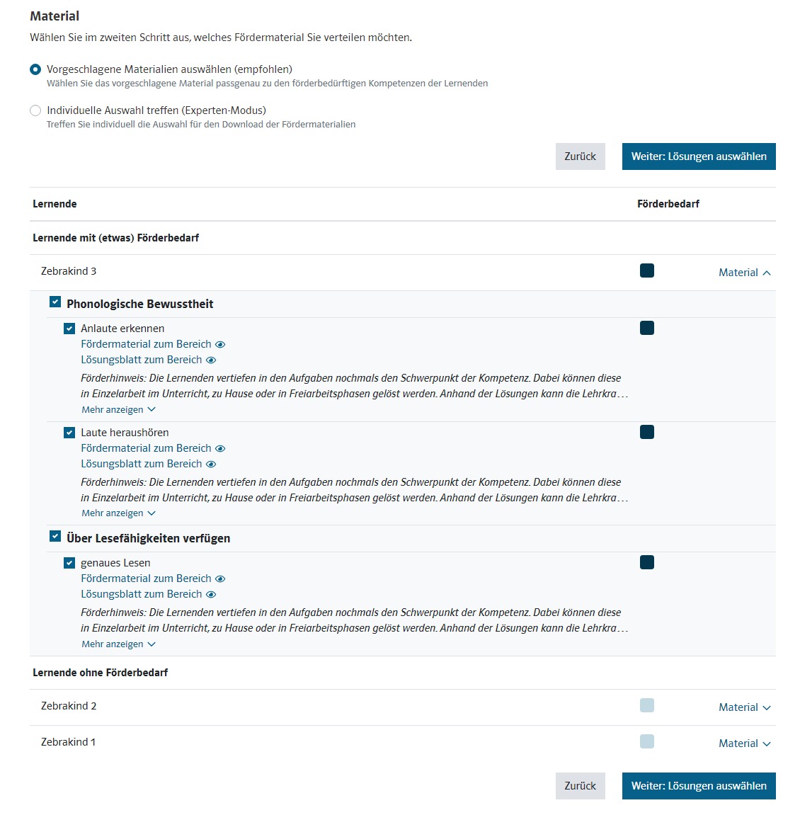 Testen und Fördern: Passgenaues Fördermaterial herunterladen.