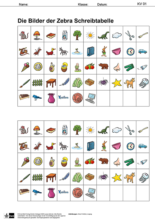 ein Zebra Namensbuch gestalten