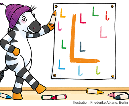 Zebras Buchstabenweg ermöglicht das multimodale Kennenlernen der Buchstaben