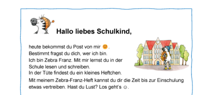 Zebra Schultüte 2024 Brief