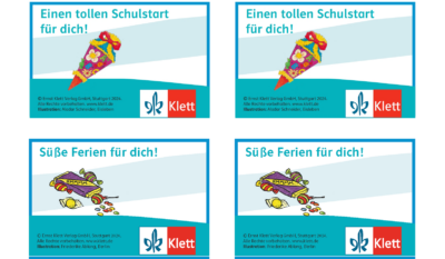 Zebra Schultüte 2024 Kärtchen Schulstart und Ferien