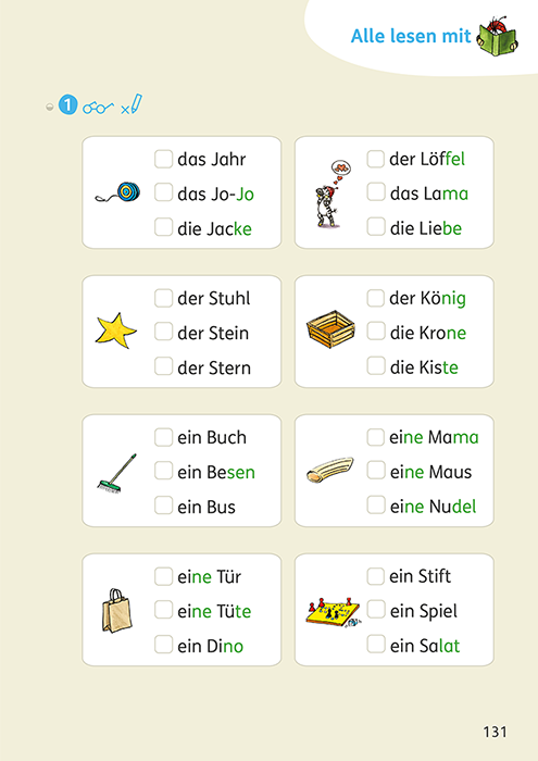 Zebra Deutsch als Zweitsprache Arbeitsheft Alphabetisierung Seite 131