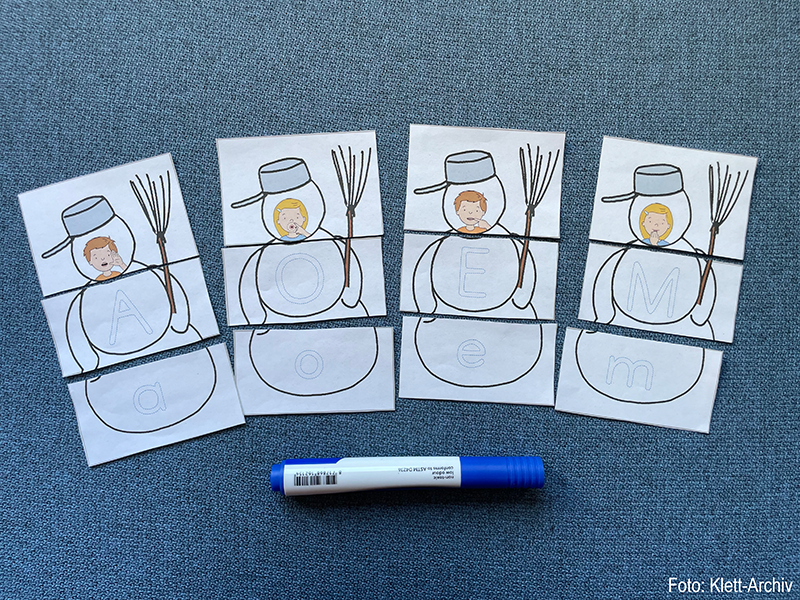 Schneemaenner_3 Schneemann Lernspiel Differenzierungsstufe 3