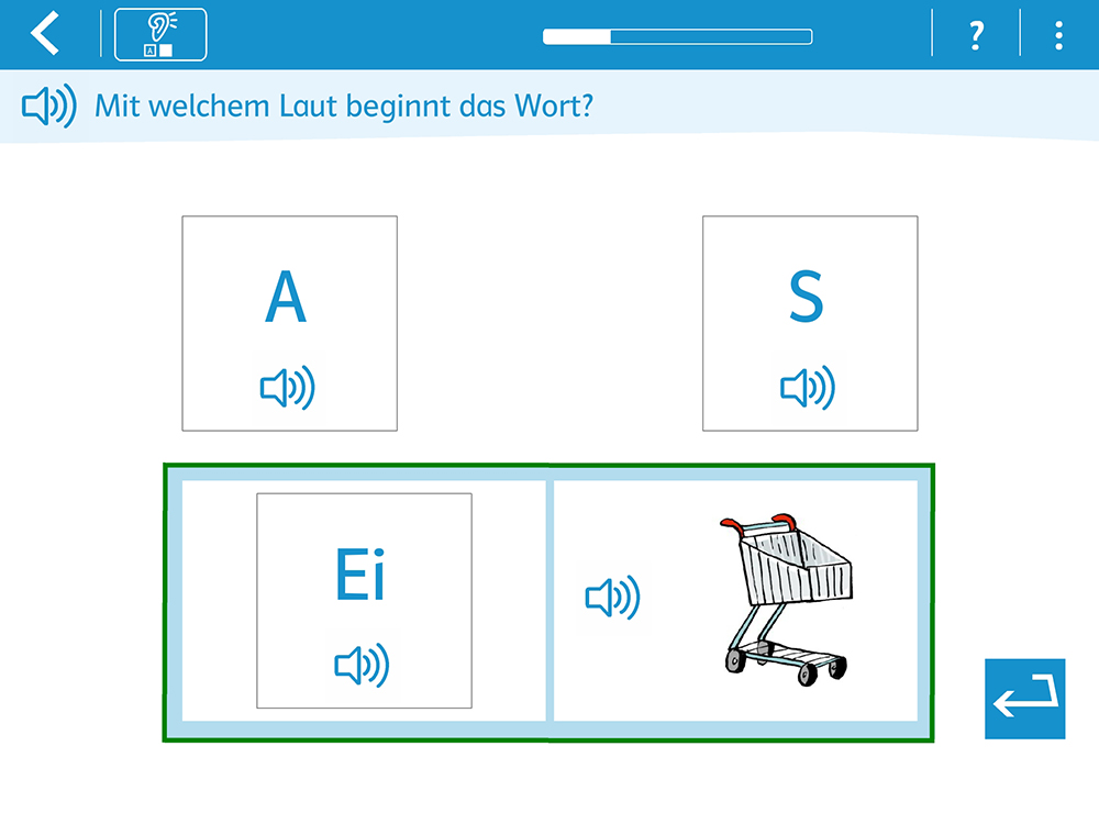 Screenshot_20241114-131833_Zebra Schreibtabelle Genaues Hören: Mit welchem Laut beginnt das Wort?