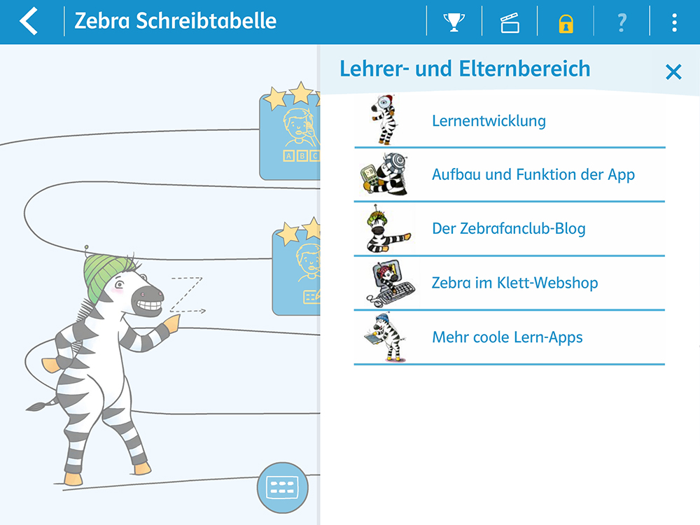 Die Lernfortschritte stets im Blick und noch viele nützliche Informationen im geschützten Lehrer-Elternbereich